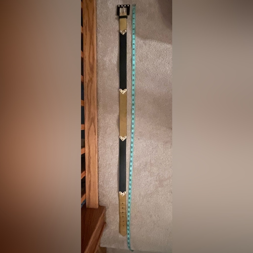CAbi ORNAMENTAL BELT.  Stylish Yellow and Black Belt with Gold Accents - Picture 5 of 5